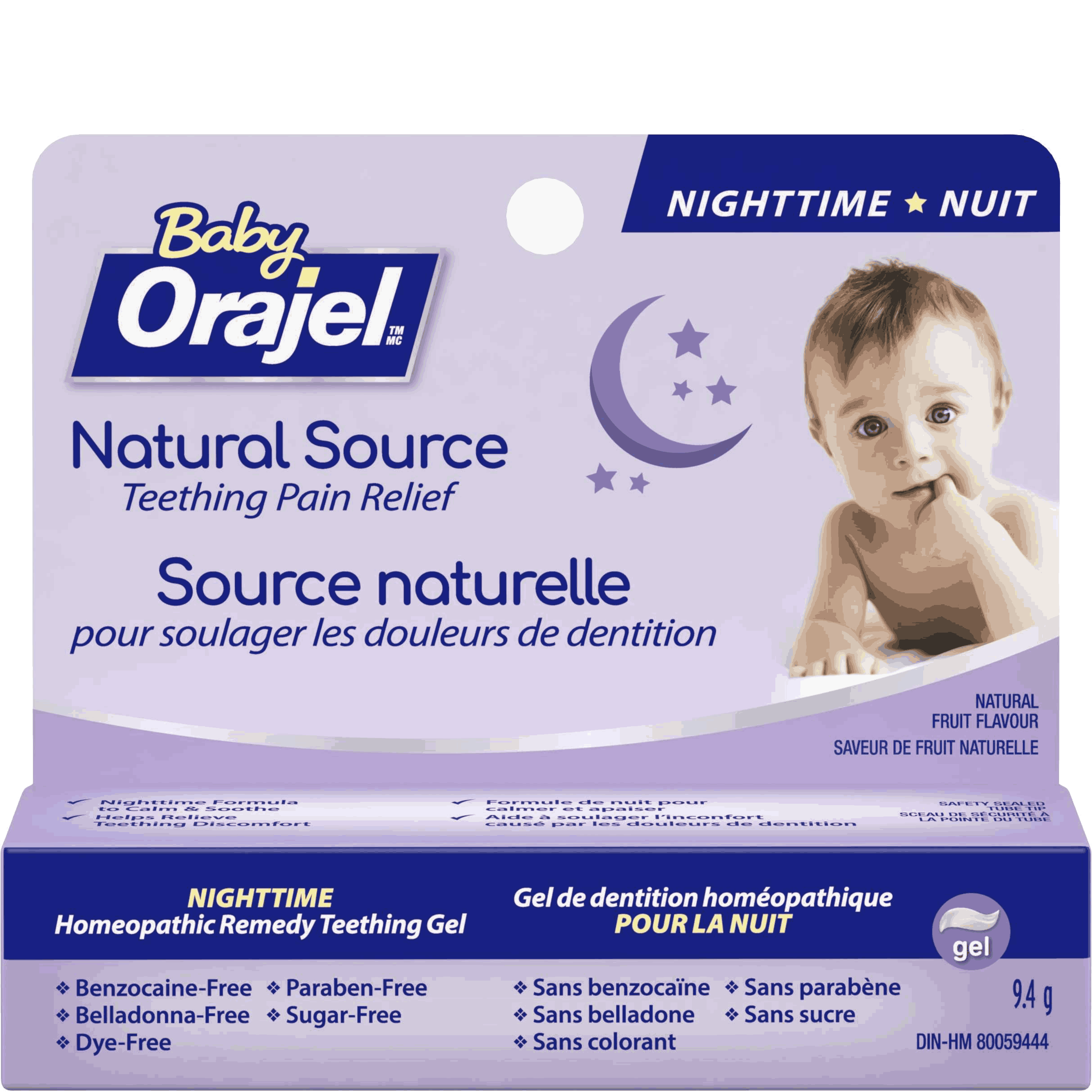 Gel homéopathique d'origine naturelle formule de nuit Baby Orajel