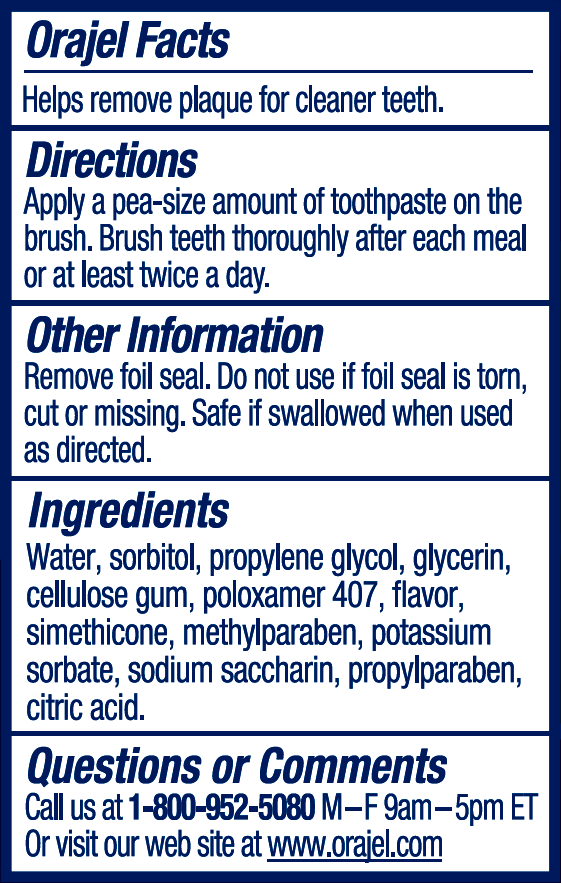 Elmo Training Toothpaste Label