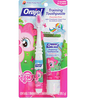 Orajel My Little Pony Fluoride Free Training Toothpaste And Toothbrush Combo Pack